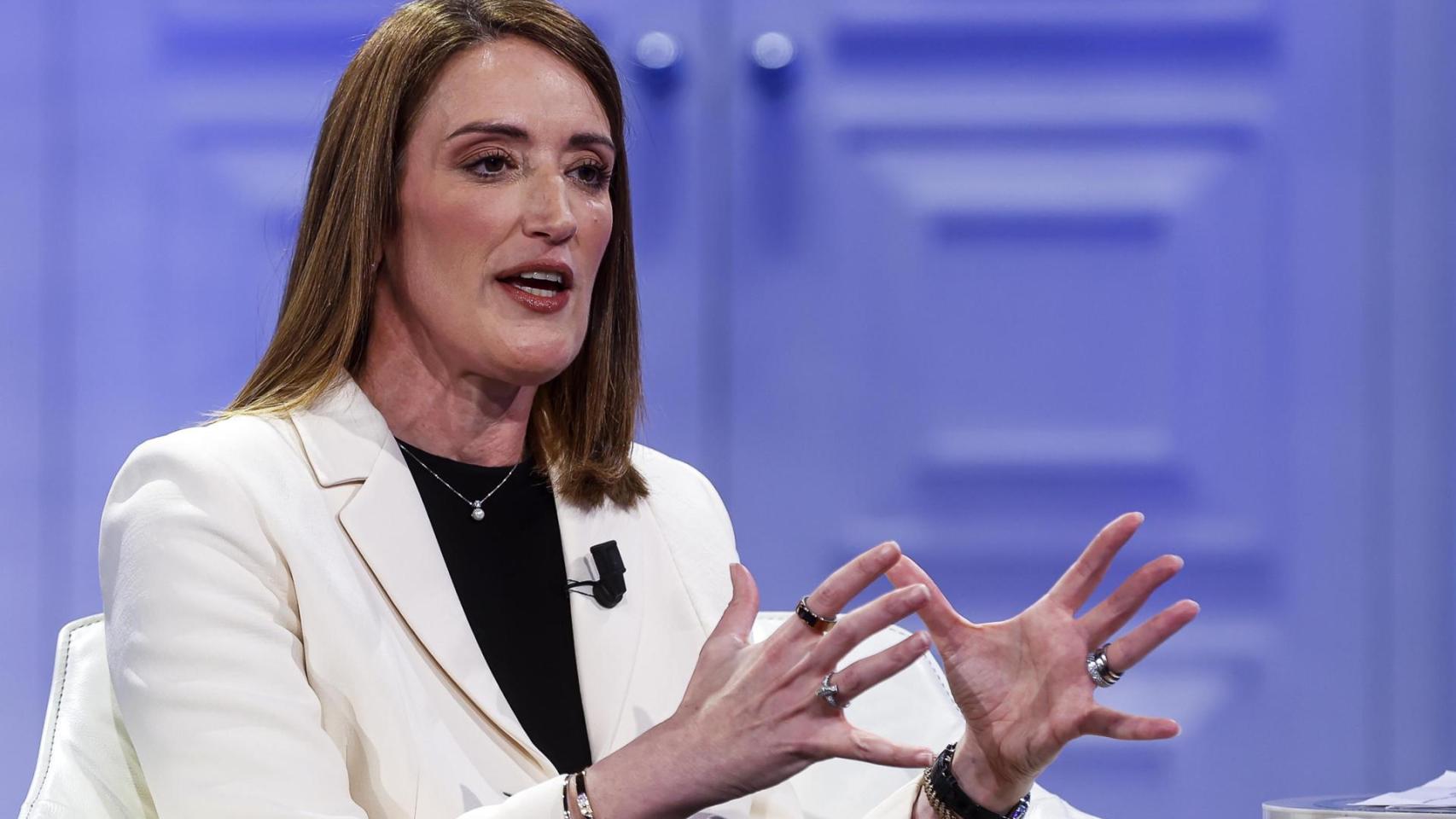 La presidenta del Parlamento Europeo, Roberta Metsola.