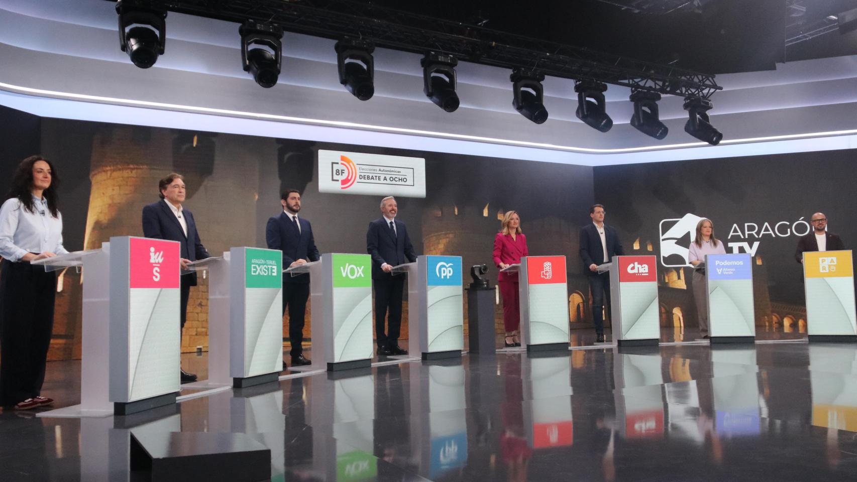 Los candidatos, antes del debate a 8