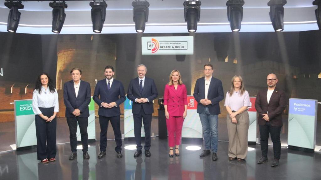 Los candidatos, este lunes en Aragón TV.