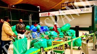 Algunas de las maletas autorizadas antes de ser facturadas en el Aeropuerto Adolfo Suárez Madrid-Barajas