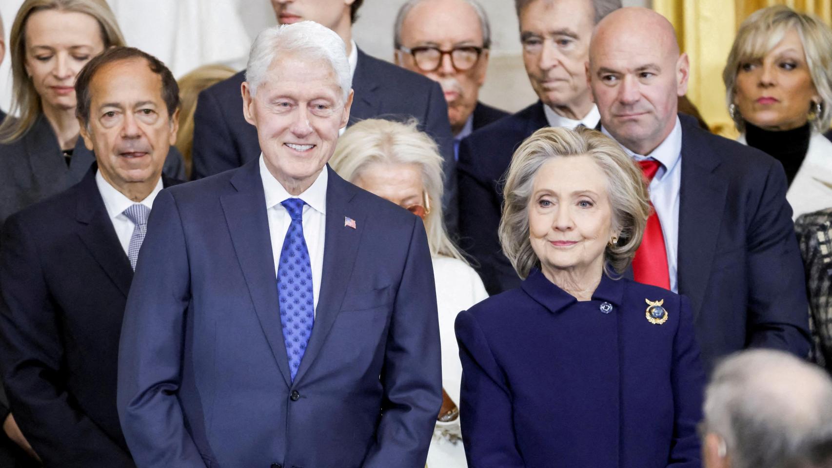 Bill y Hillary Clinton, durante la toma de posesión de Donald Trump como presidente de EEUU.