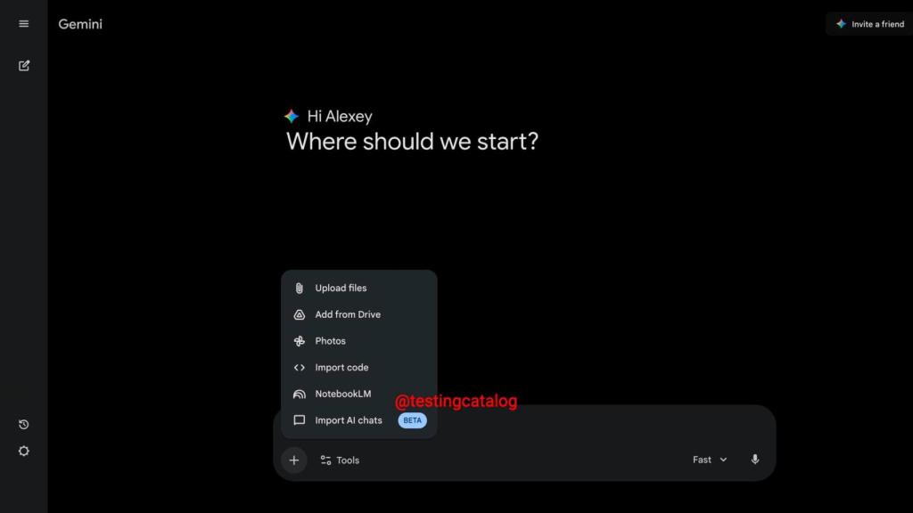 Imagen que muestra la nueva opción de importación de chats de otra IA