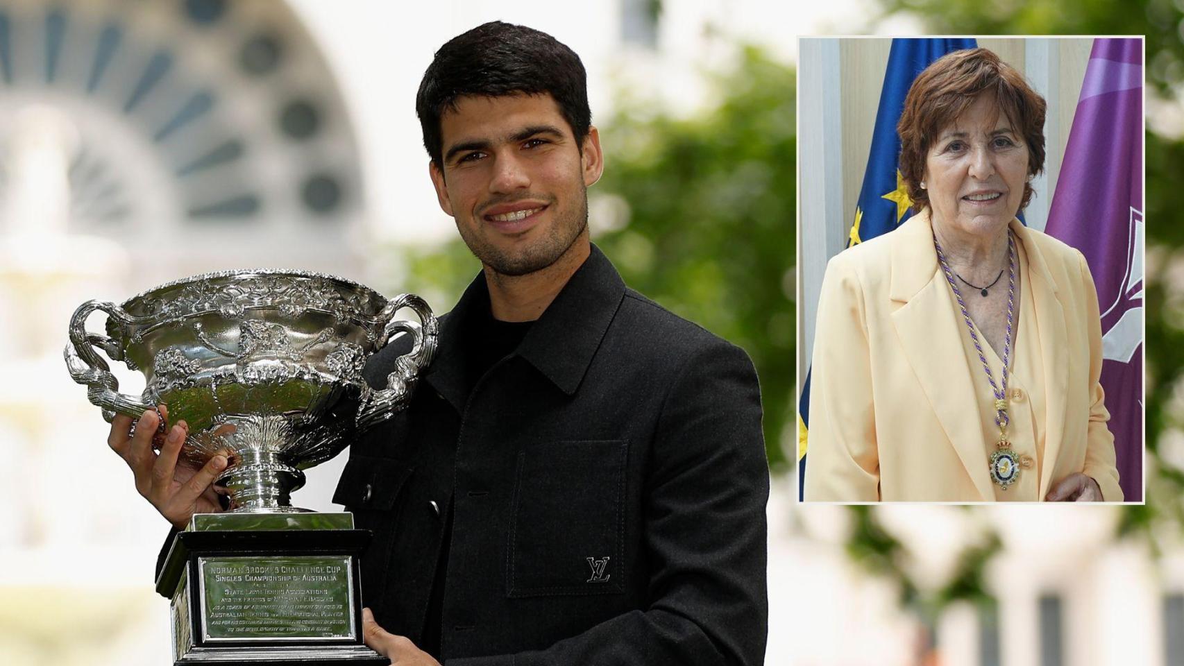 El tenista y su psicóloga, en un fotomontaje de Magas.