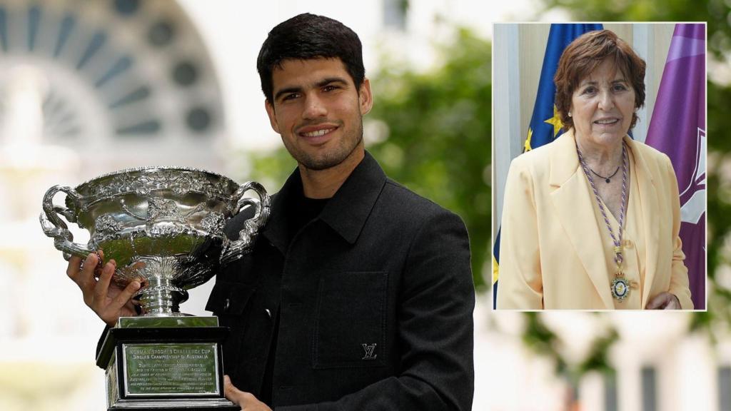 El tenista y su psicóloga, en un fotomontaje de Magas.