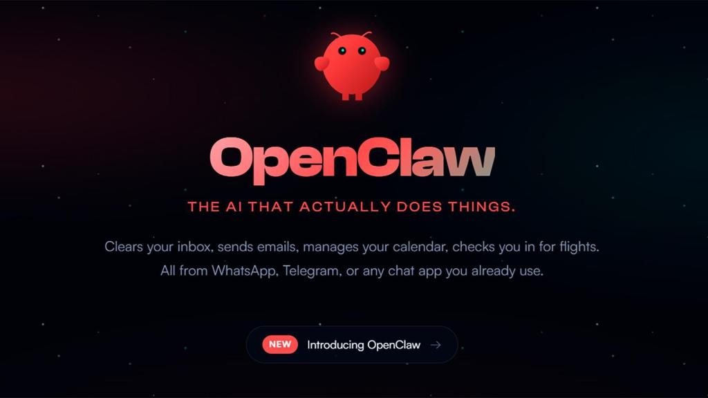 Página de inicio de OpenClaw