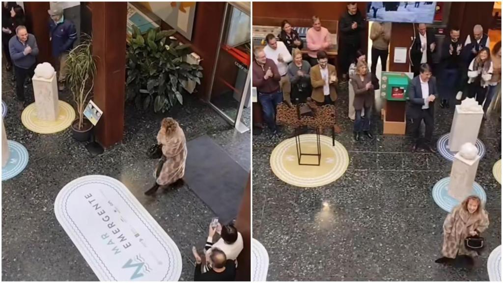 Despedida a una de las trabajadoras de la Autoridad Portuaria de Vigo.