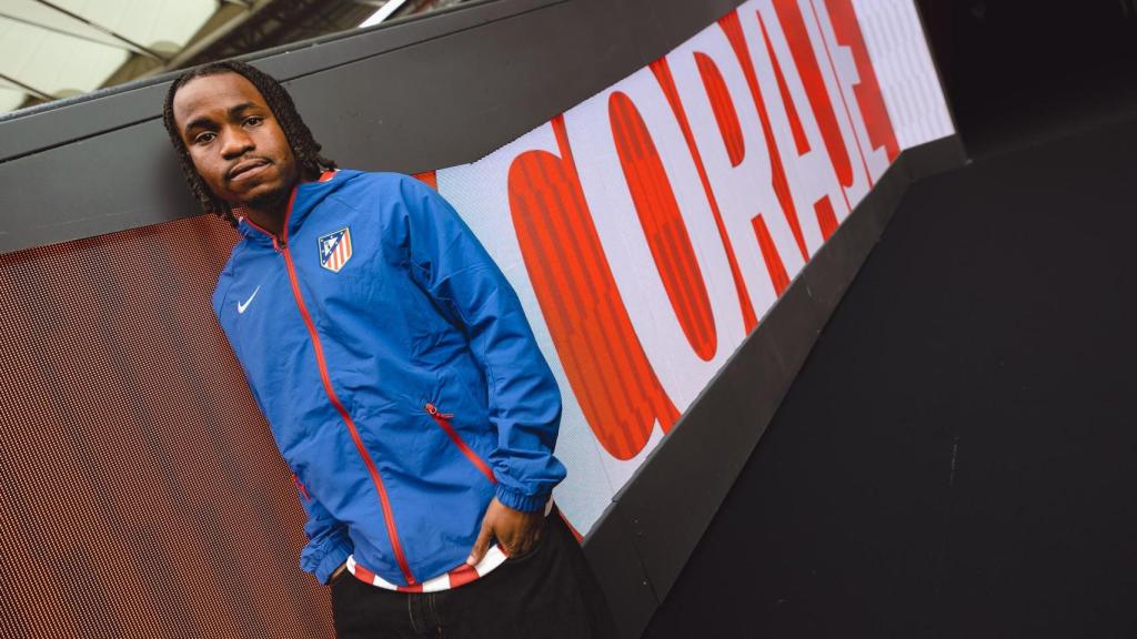Lookman, en su presentación como nuevo jugador del Atlético de Madrid.
