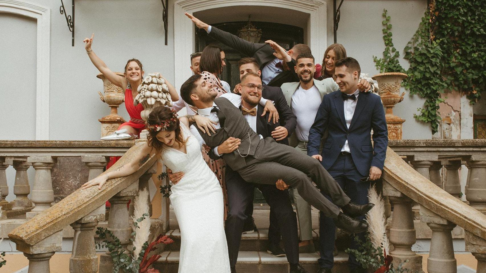 Recuerdo de una de sus bodas.