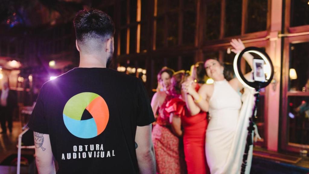 Pablo durante una boda.