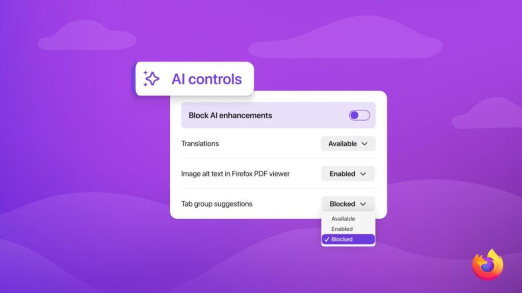 AI Controls de Mozilla.