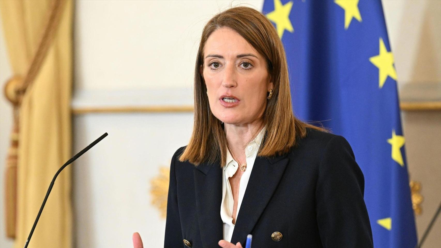 La presidenta del Parlamento Europeo, Roberta Metsola.