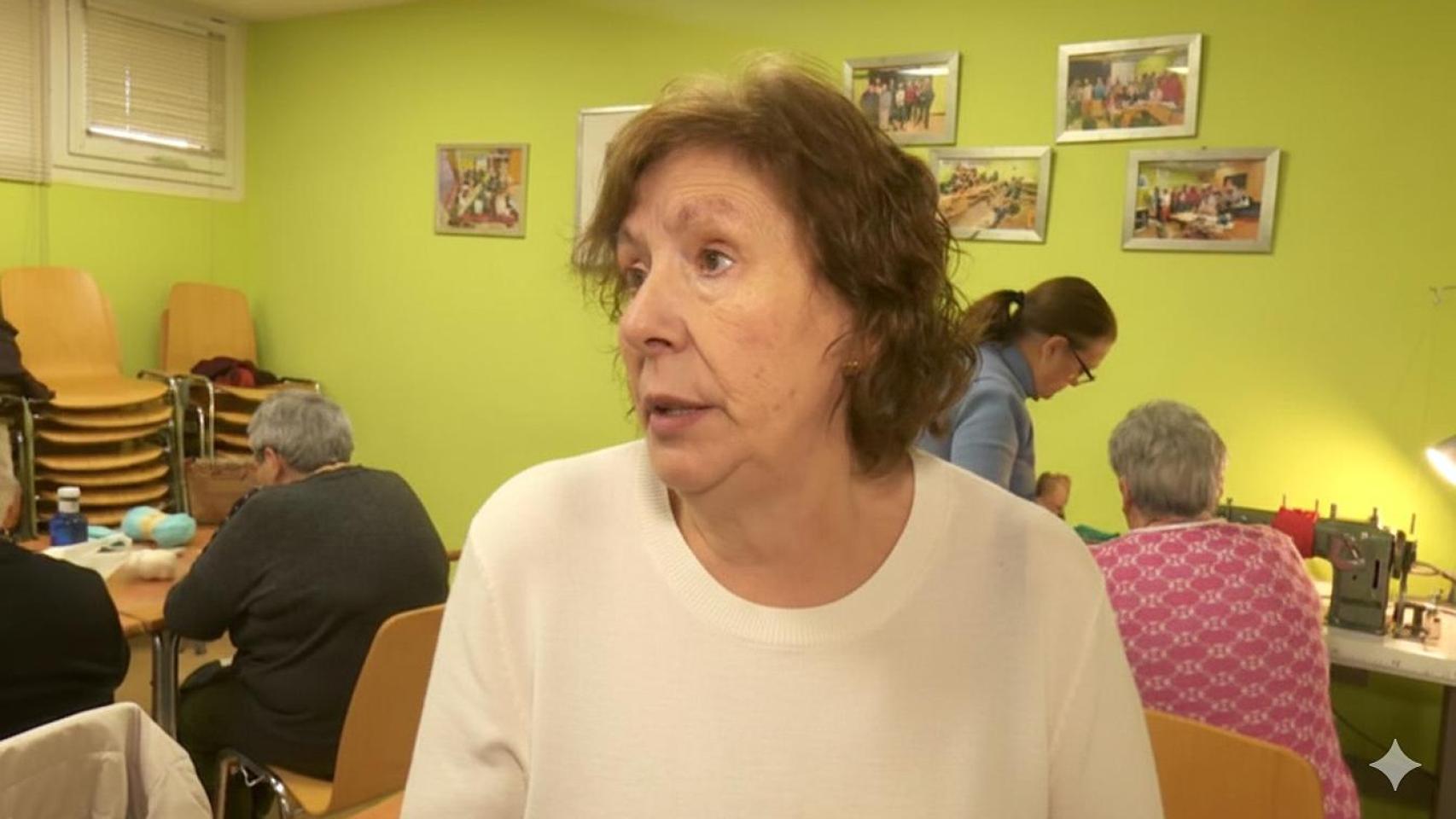 Carmen en un reportaje de Espejo Público.