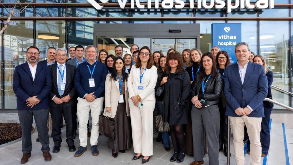 Encuentro de varias empresas como Mercadona, Inditex o Naturgy en el hospital de Vithas Barcelona para conocer el servicio de emmpresas.