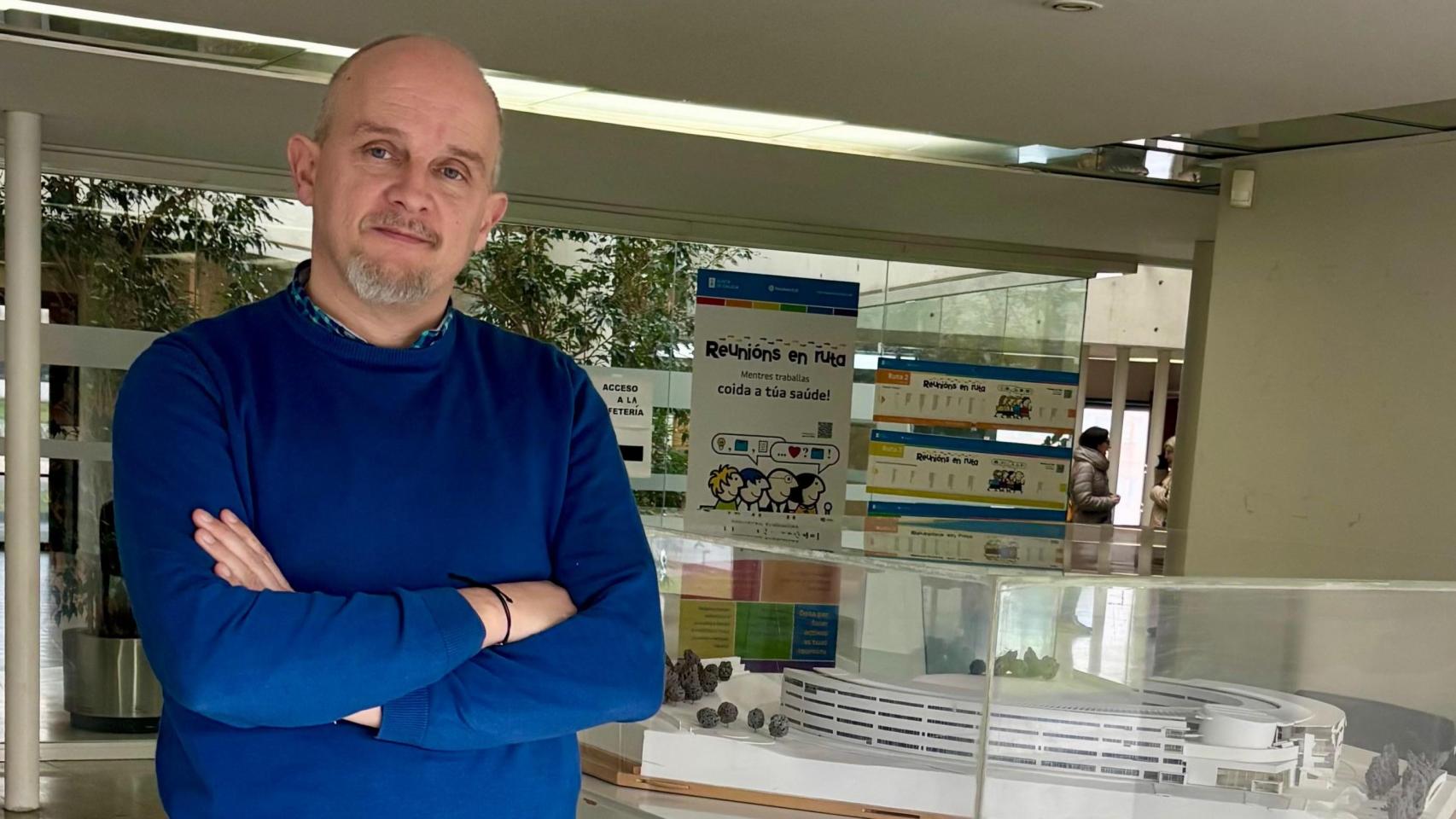 Jesús Prego en la sede del SERGAS.