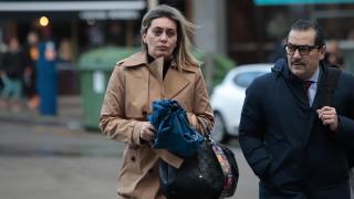 La concejal de Seguridad, Patricia Rodríguez, a su llegada a los juzgados de Vigo para declarar como investigada