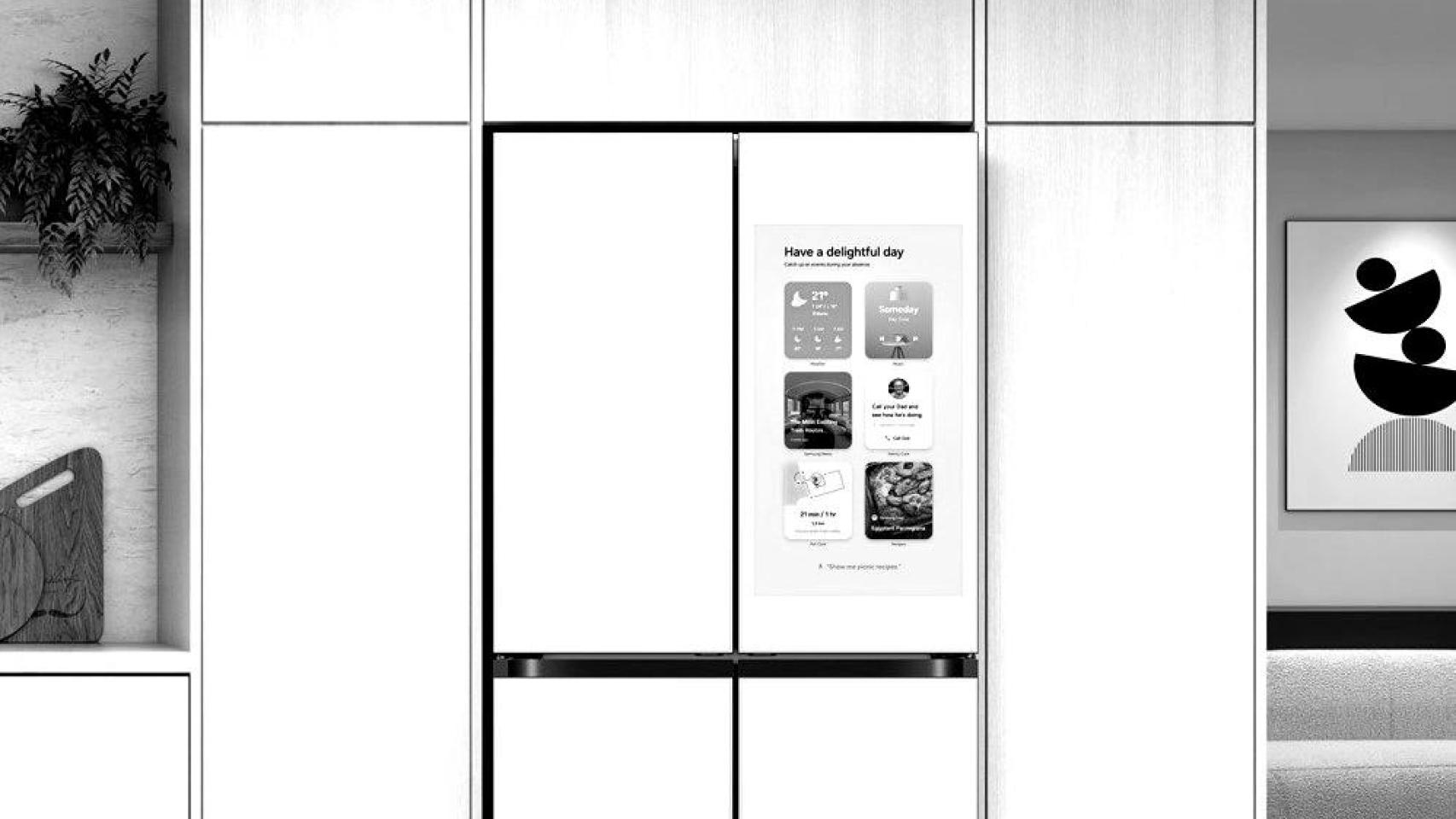 Frigorífico con publicidad