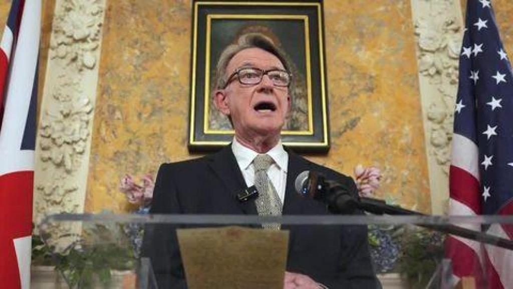 El ex embajador británico en Estados Unidos, Peter Mandelson.