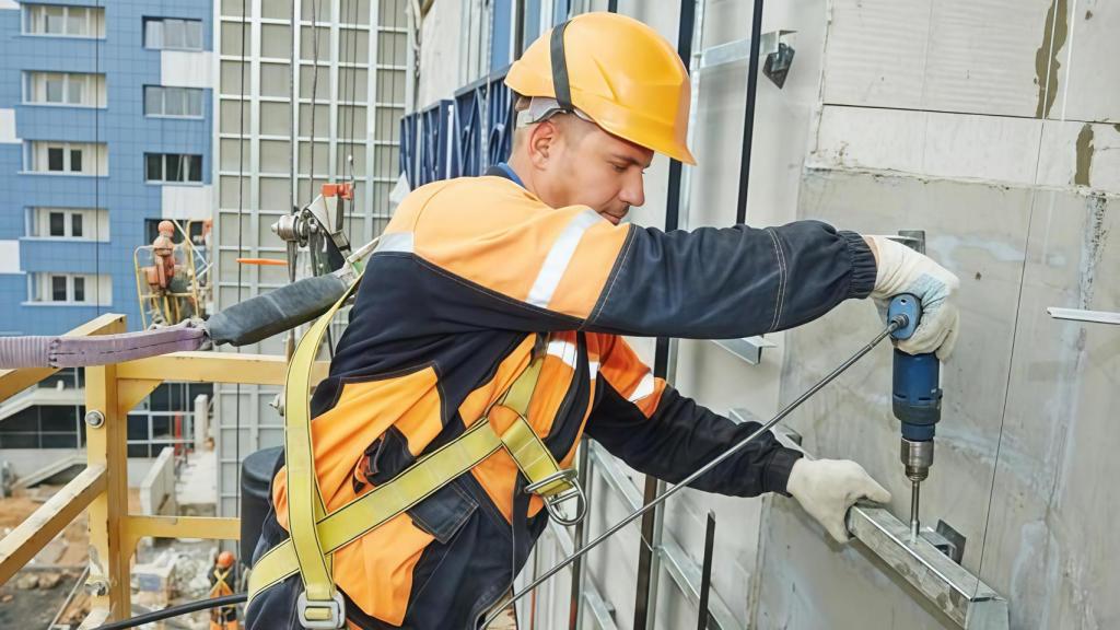 Obras en una fachada