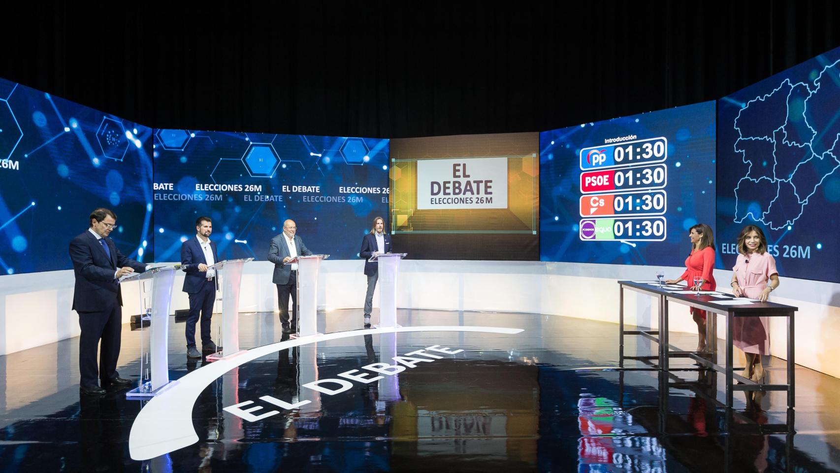 Imagen de archivo de un debate electoral en Castilla y León en el año 2019.