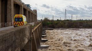 Imágenes de la presa de Cantillana.