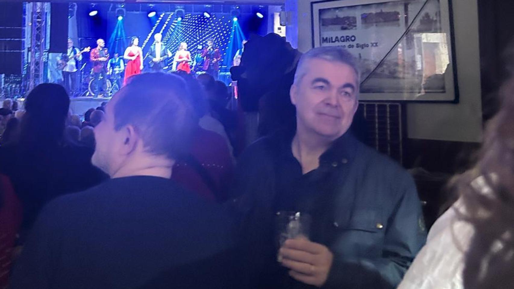 Santos Cerdán durante las fiestas de San Blas, en Milagro, el martes 3 de febrero de 2026.