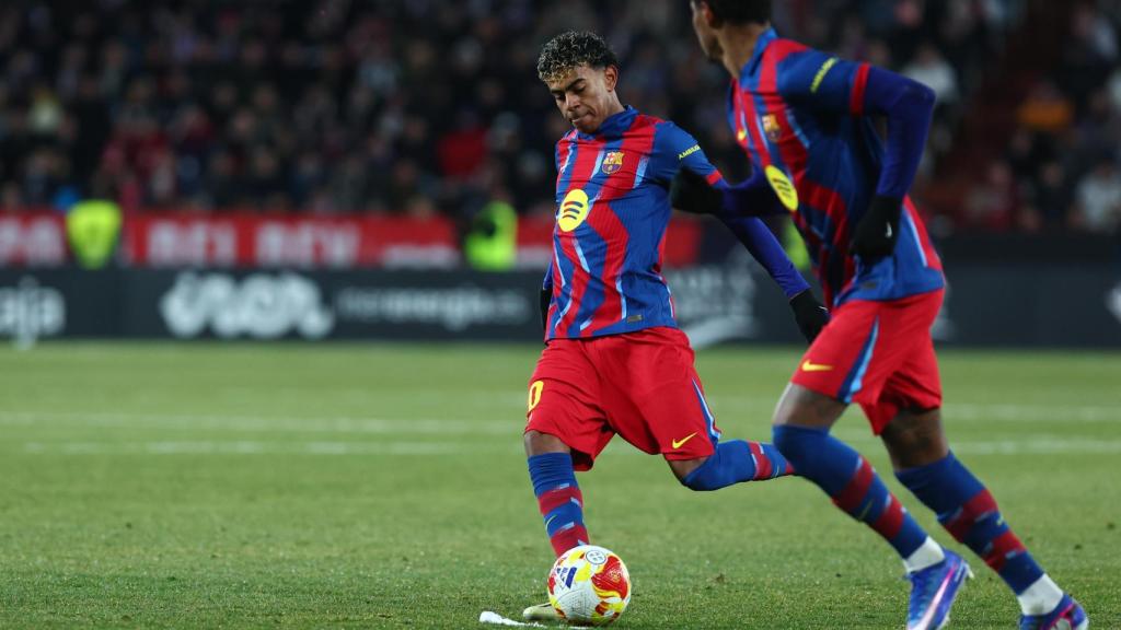 Lamine Yamal, en el partido ante el Albacete.