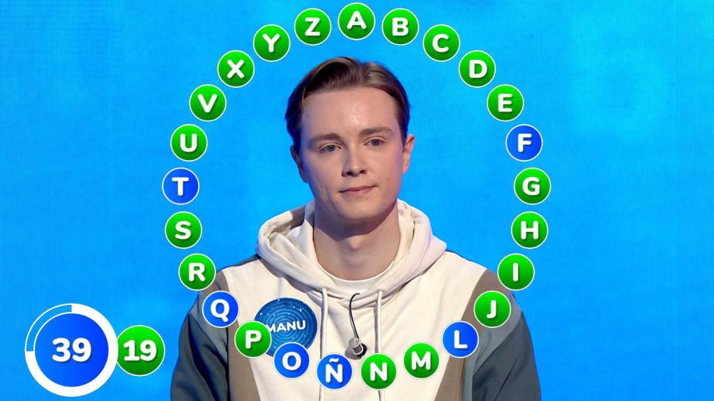 El concursante de 'Pasapalabra' Manu Pascual.