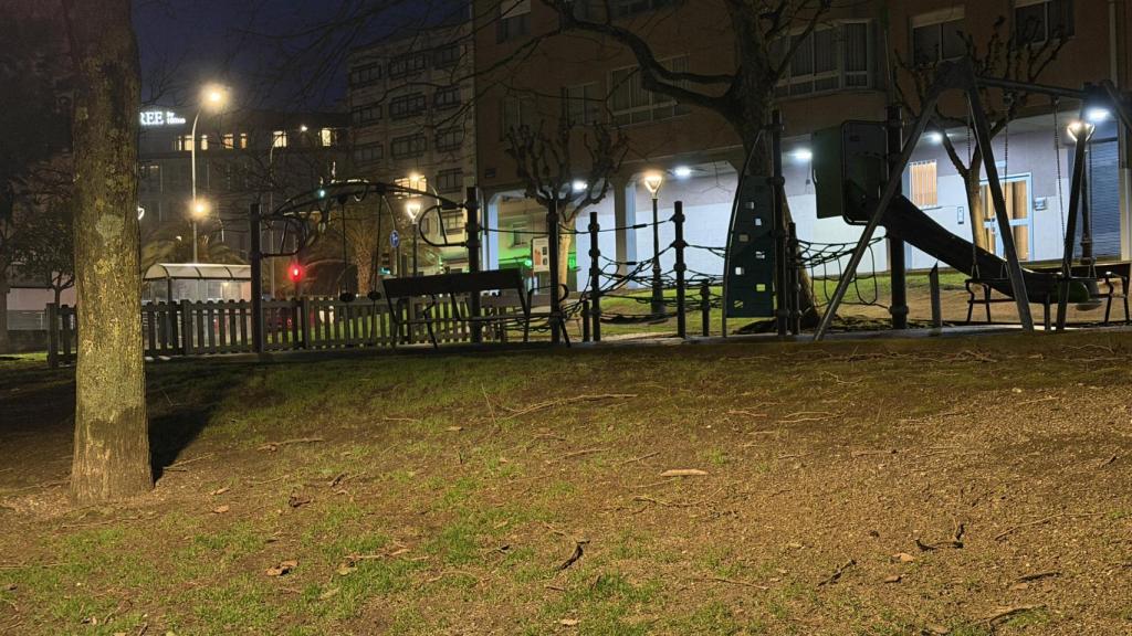 Una calle de A Coruña esta mañana.