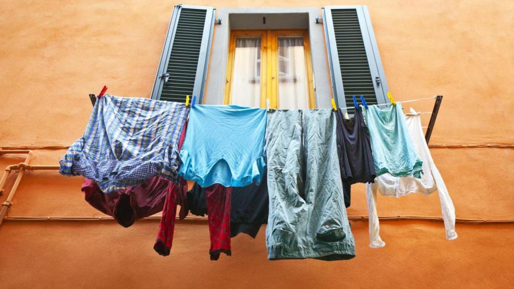 Ropa tendida.