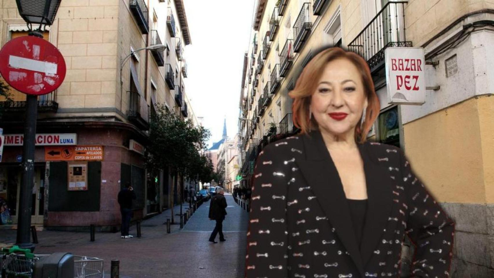 Carmen Machi, en una calle de Malasaña.