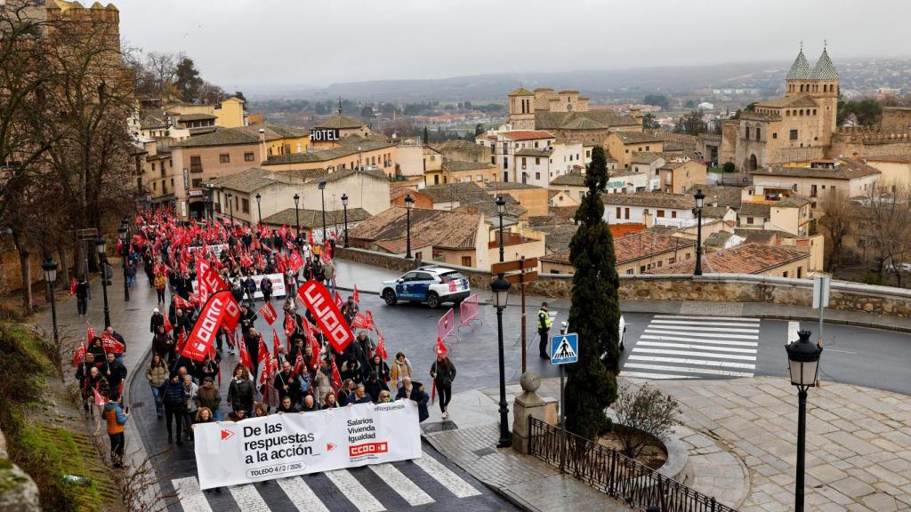 Manifestación organizada por CCOO en Toledo.
