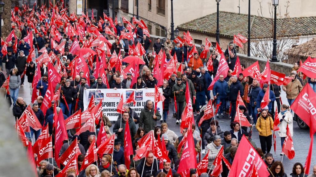 Manifestación organizada por CCOO en Toledo.