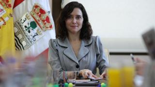 Isabel Díaz Ayuso durante reunión del Consejo de Gobierno en el Ayuntamiento de San Sebastián de los Reyes.
