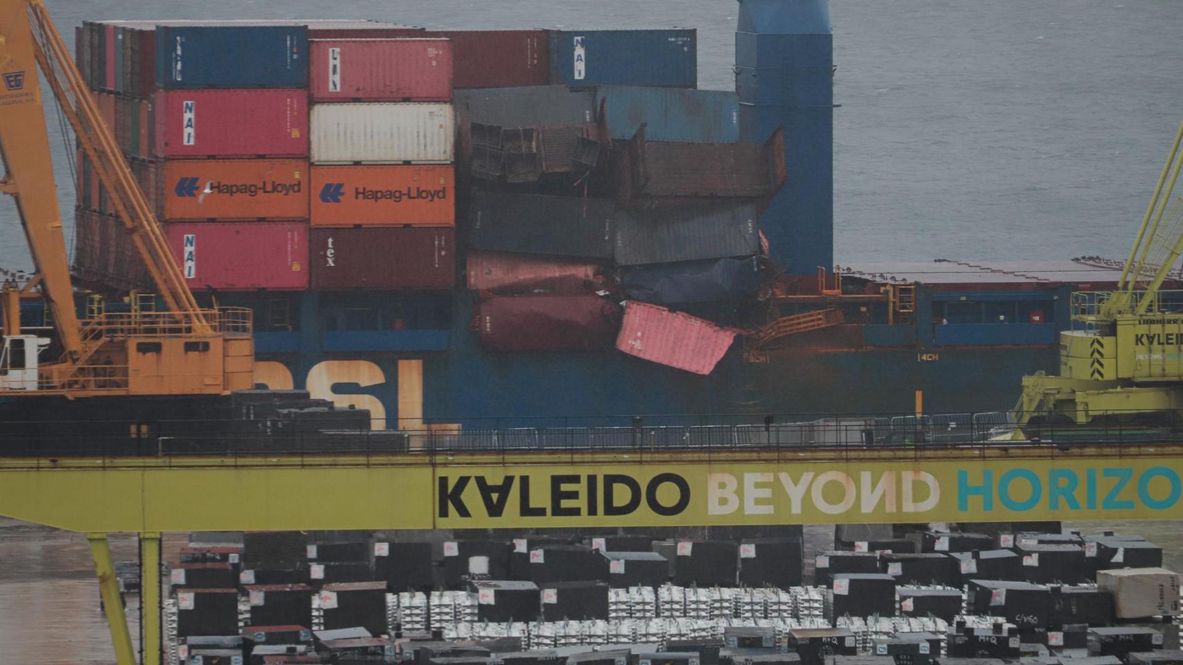 El buque mercante ‘Maria Francisca’ atracado en el Puerto de Vigo, a 15 de enero de 2026