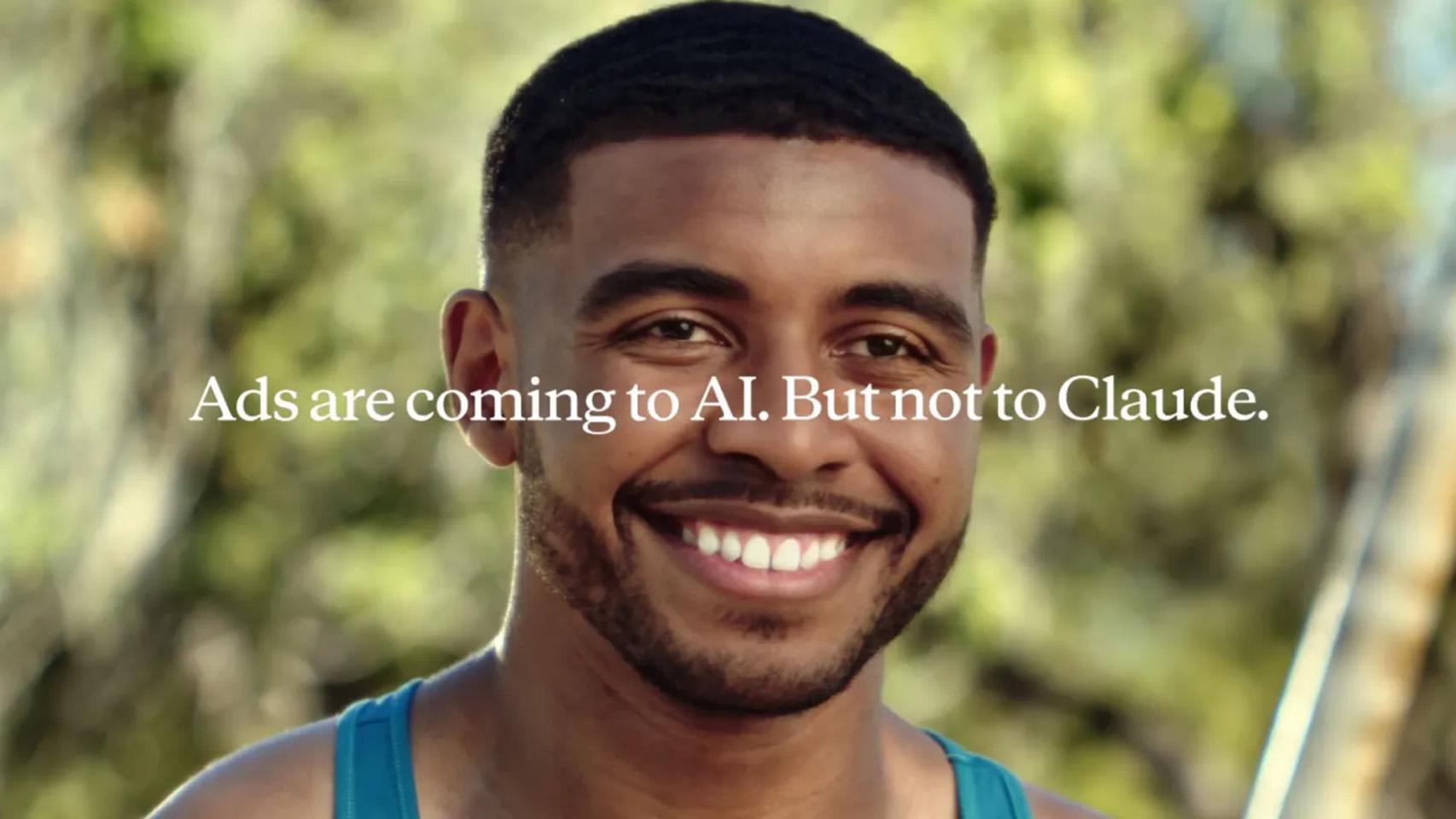 Captura de pantalla de uno de los anuncios de Anthropic.