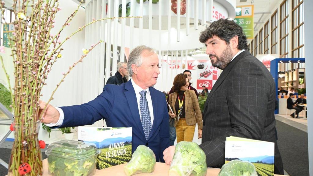 El presidente de la Región de Murcia, Fernando López Miras, este miércoles, en la jornada inaugural de Fruit Logística en Berlín.