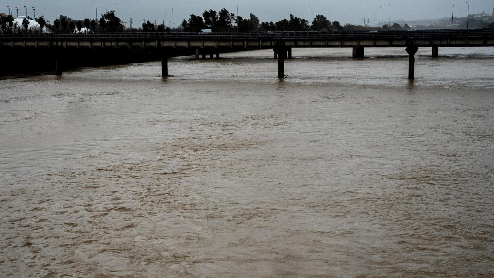 Crecida del río Guadalquivir por Sevilla.