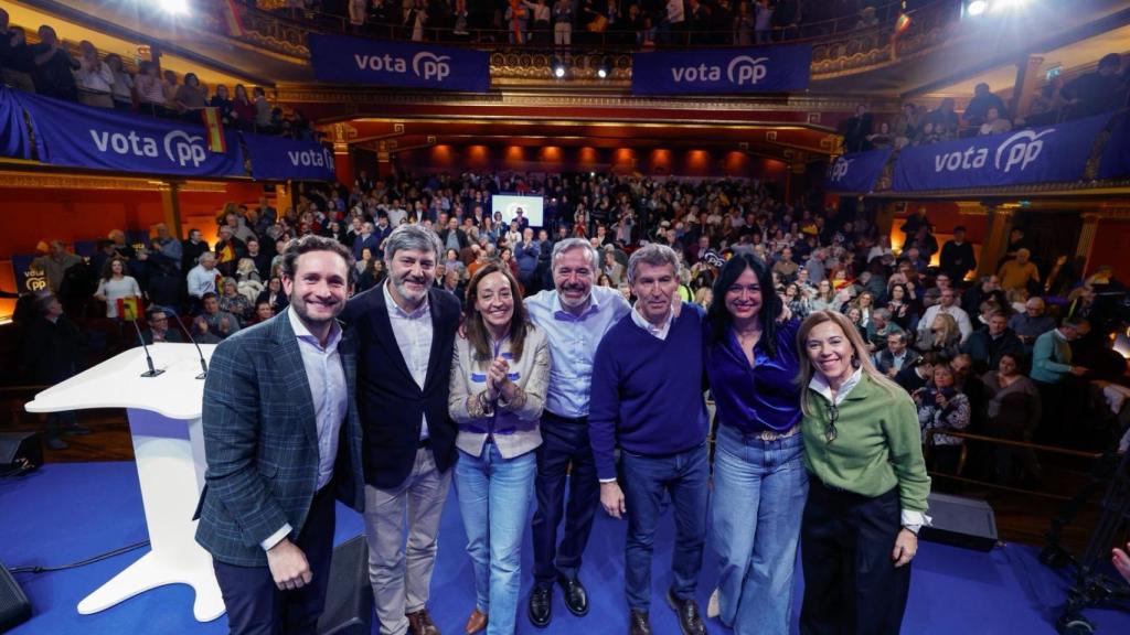 Mitin del PP junto a Alberto Núñez Feijóo en Huesca