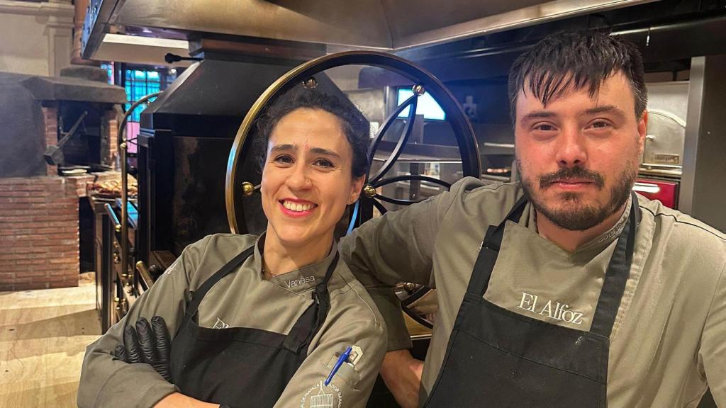 Vanesa, siempre con una sonrisa,  y su compañero Rodrigo Sotillos.