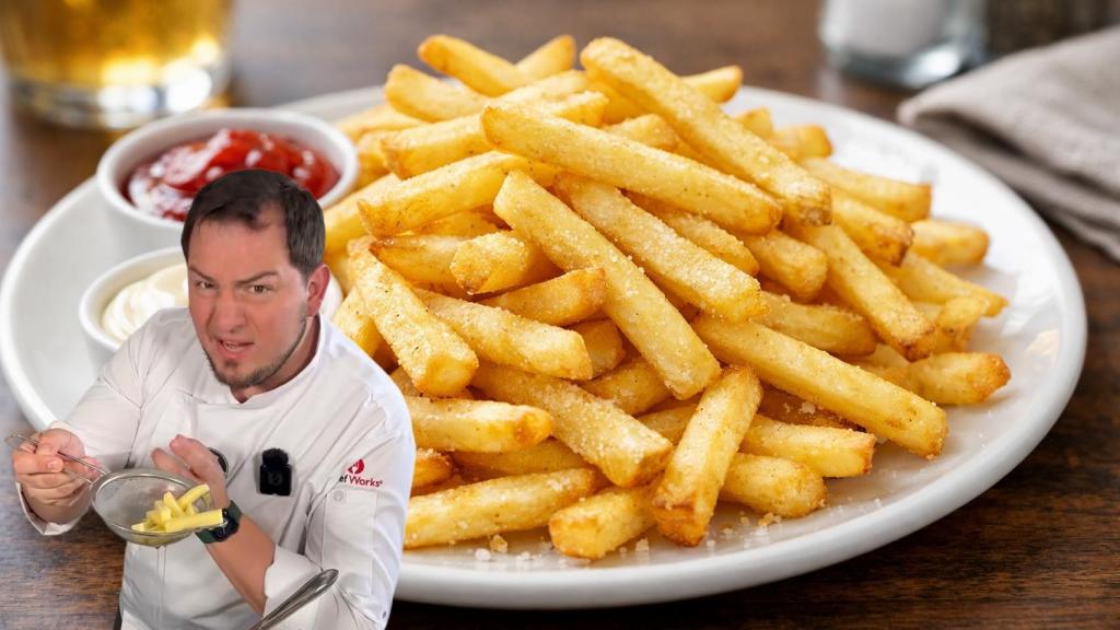 Heinz Wuth, cocinero, en un montaje de El Español