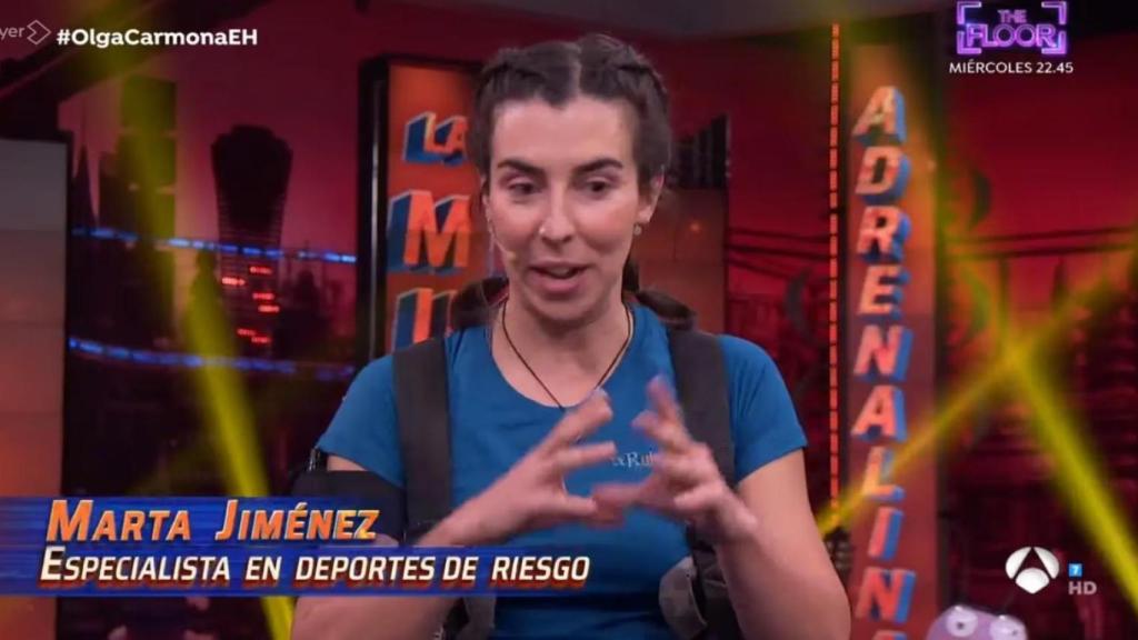 Marta Jiménez, la 'mujer adrenalina' en 'El Hormiguero'.