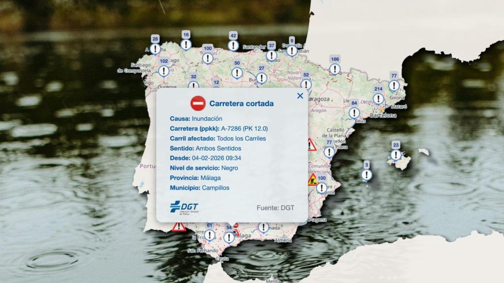 Fotomontaje inspirado en el mapa de la DGT