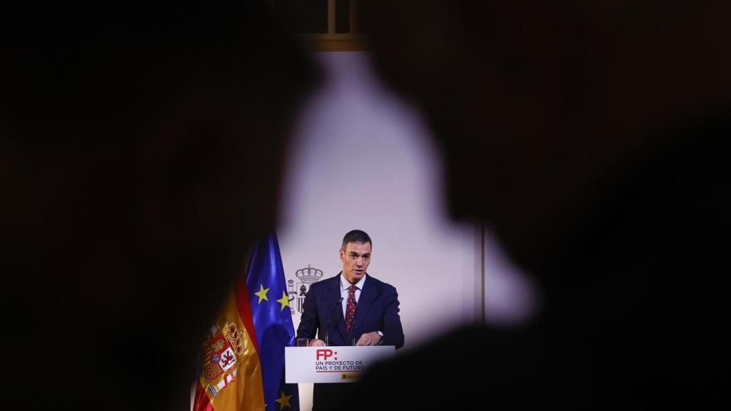 Pedro Sánchez, presidente del Gobierno, este miércoles en la clausura de la jornada 'FP y Empresa: la alianza que impulsa el futuro'.