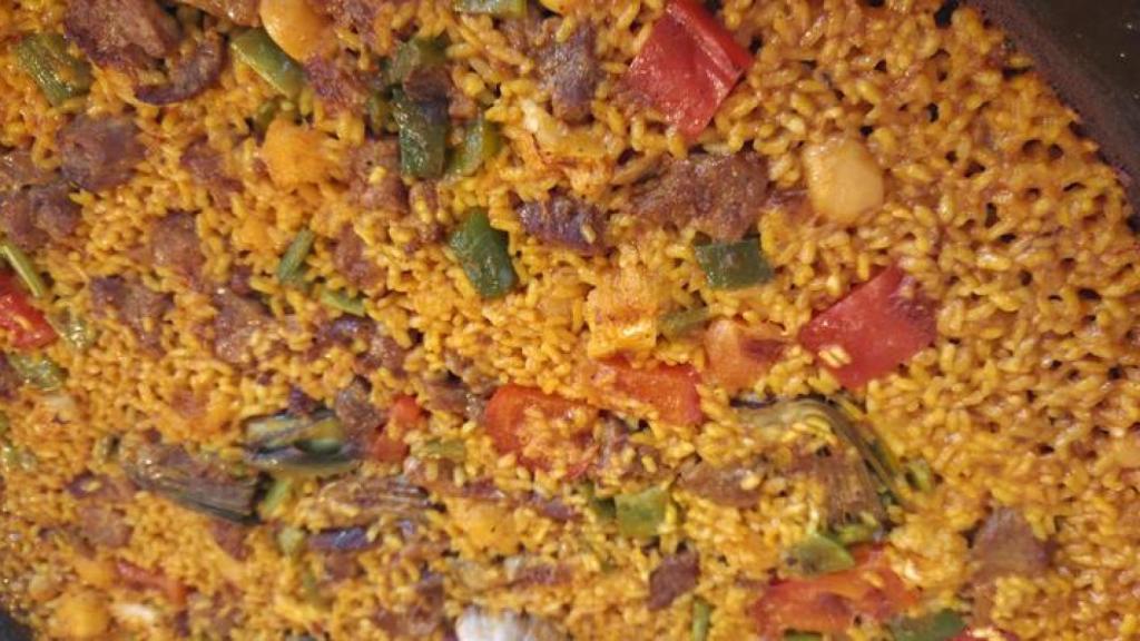 Paella valenciana.
