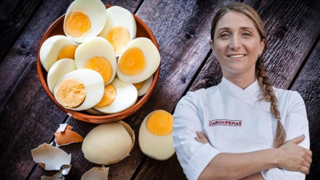 Lucía Freitas, chef y su truco para pelar huevos cocidos.