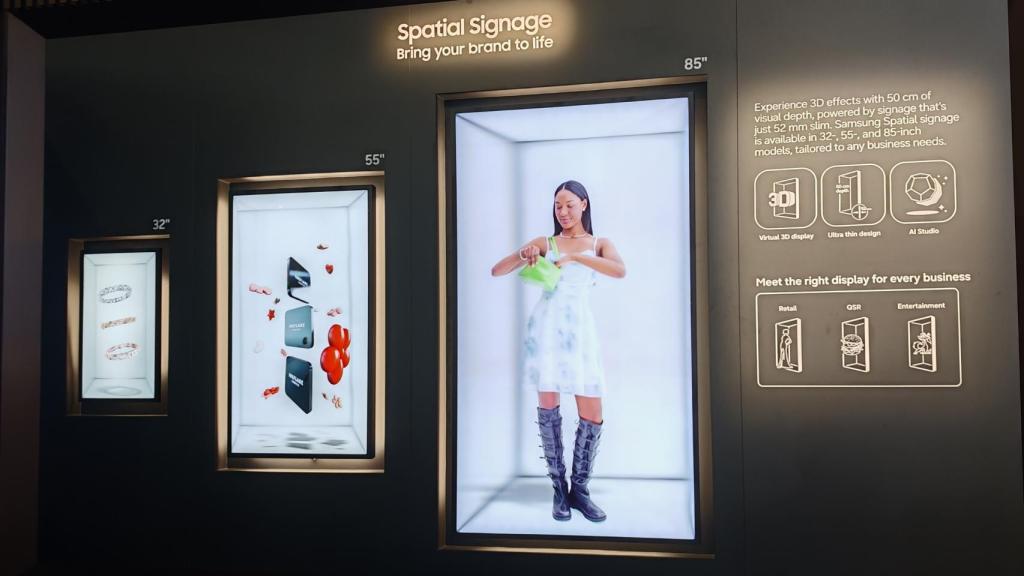 Las pantallas Samsung Spatial Signage en ISE 2026