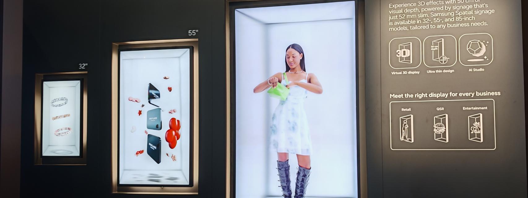 Las pantallas Samsung Spatial Signage en ISE 2026