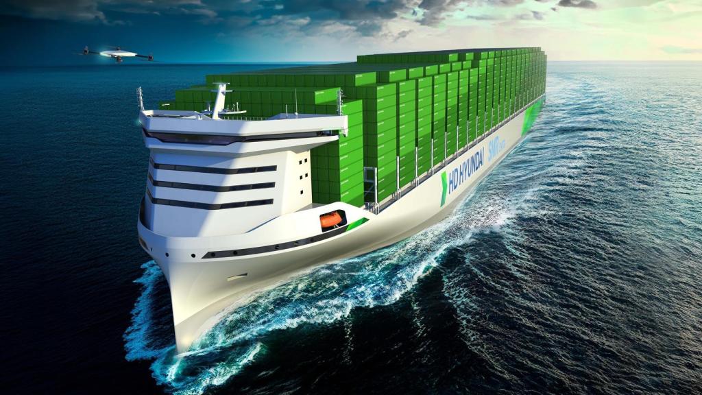 El buque de transporte de mercancías con propulsión nuclear de Hyundai.