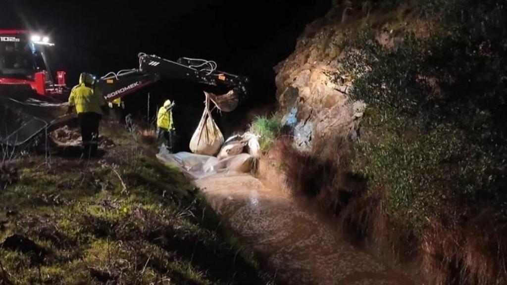 Labores realizadas esta madrugada por las unidades de la UME desplegadas en la mina Los Frailes.