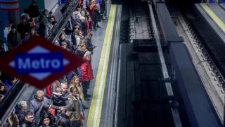 Imagen de archivo de un andén del Metro de Madrid.